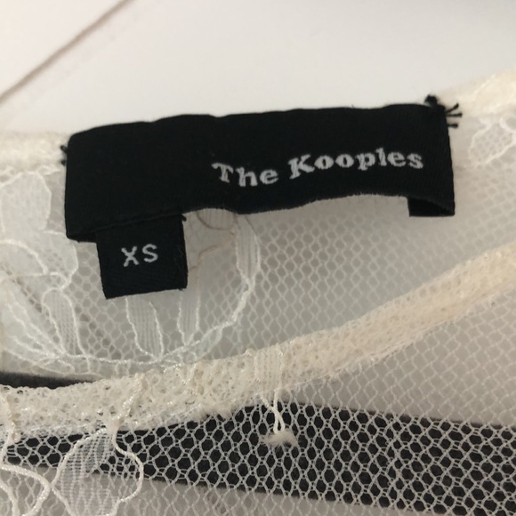 The Kooples black and white lace top - Picture 2 of 4